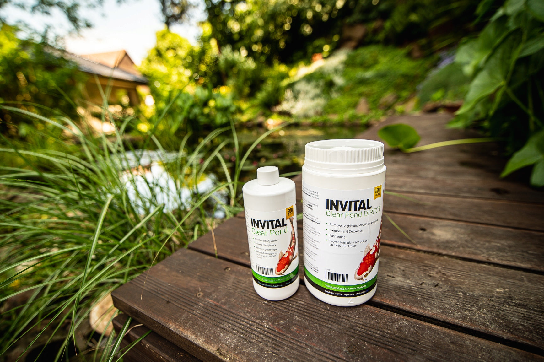 INVITAL Clear Pond 500 ml against green water, water purification Brand Invital