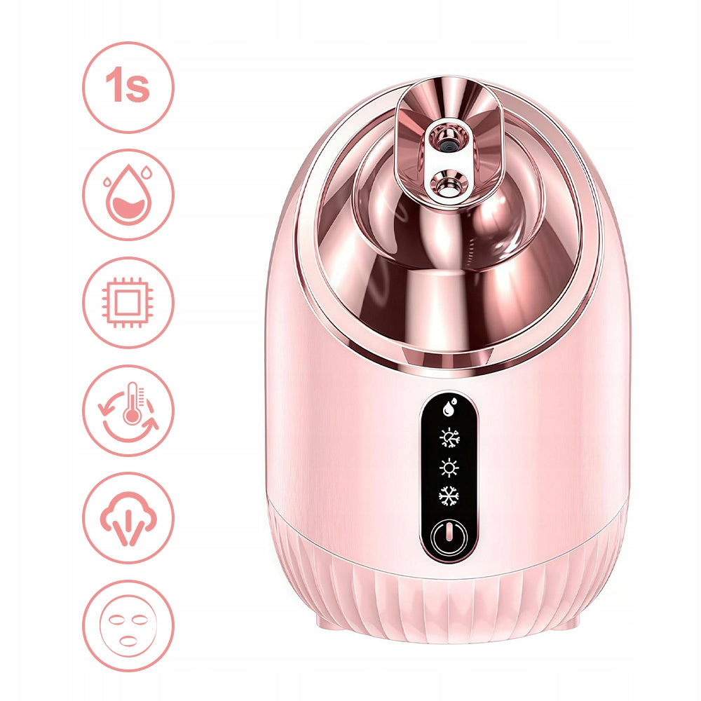 ION FACE HUMIDIFIER HOT COLD MIST STEAM SAUNA SPA 240ML 4IN1