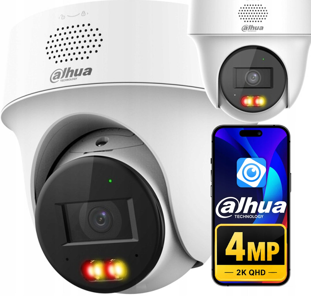 IP CAMERA 4MP 2K+ DAHUA FULL COLOR LED + IR Microphone PoE Speaker