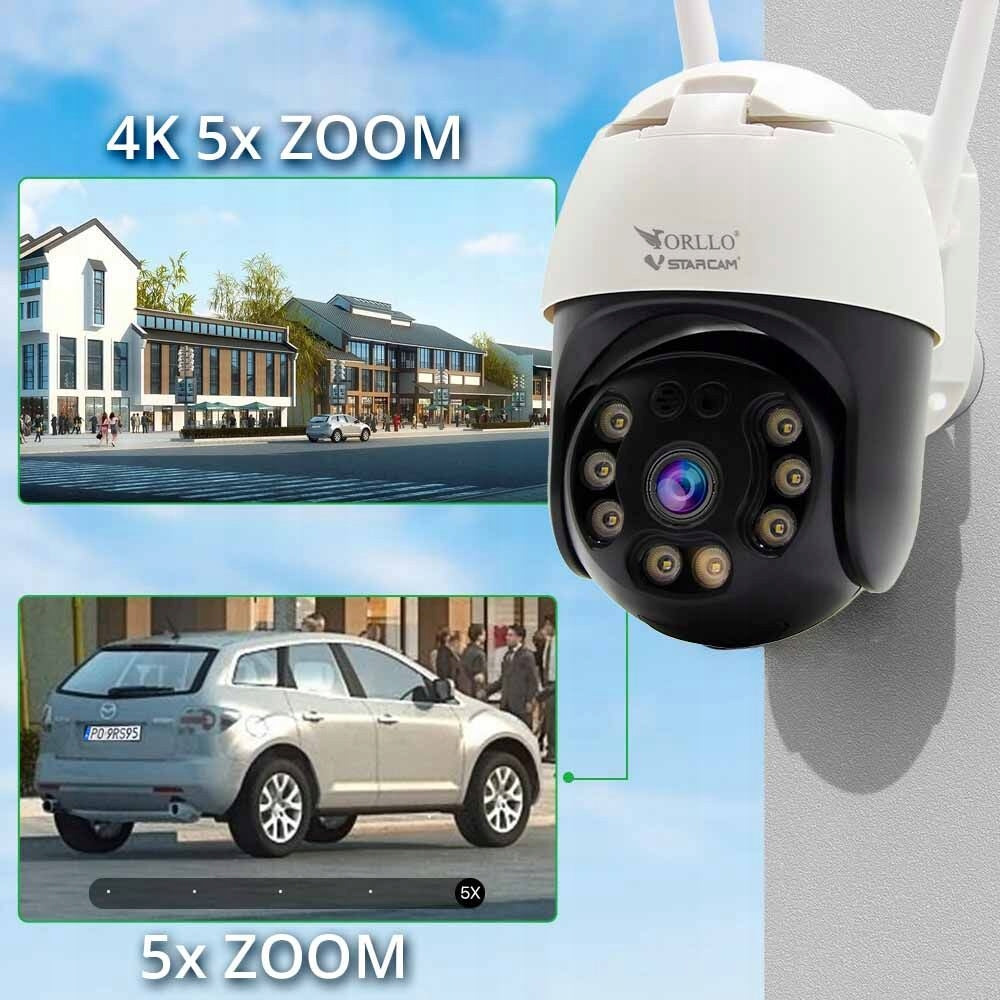 IP Camera ORLLO Z20 4K 8 MP 5xZOOM WIRELESS EXTERNAL ROTATINGcp Batteries included no