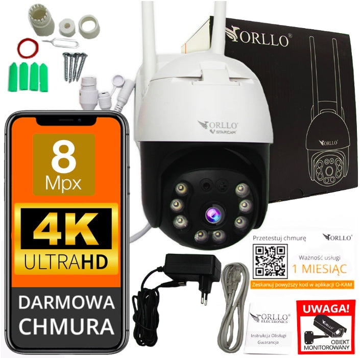 IP Camera ORLLO Z20 4K 8 MP 5xZOOM WIRELESS EXTERNAL ROTATINGcp