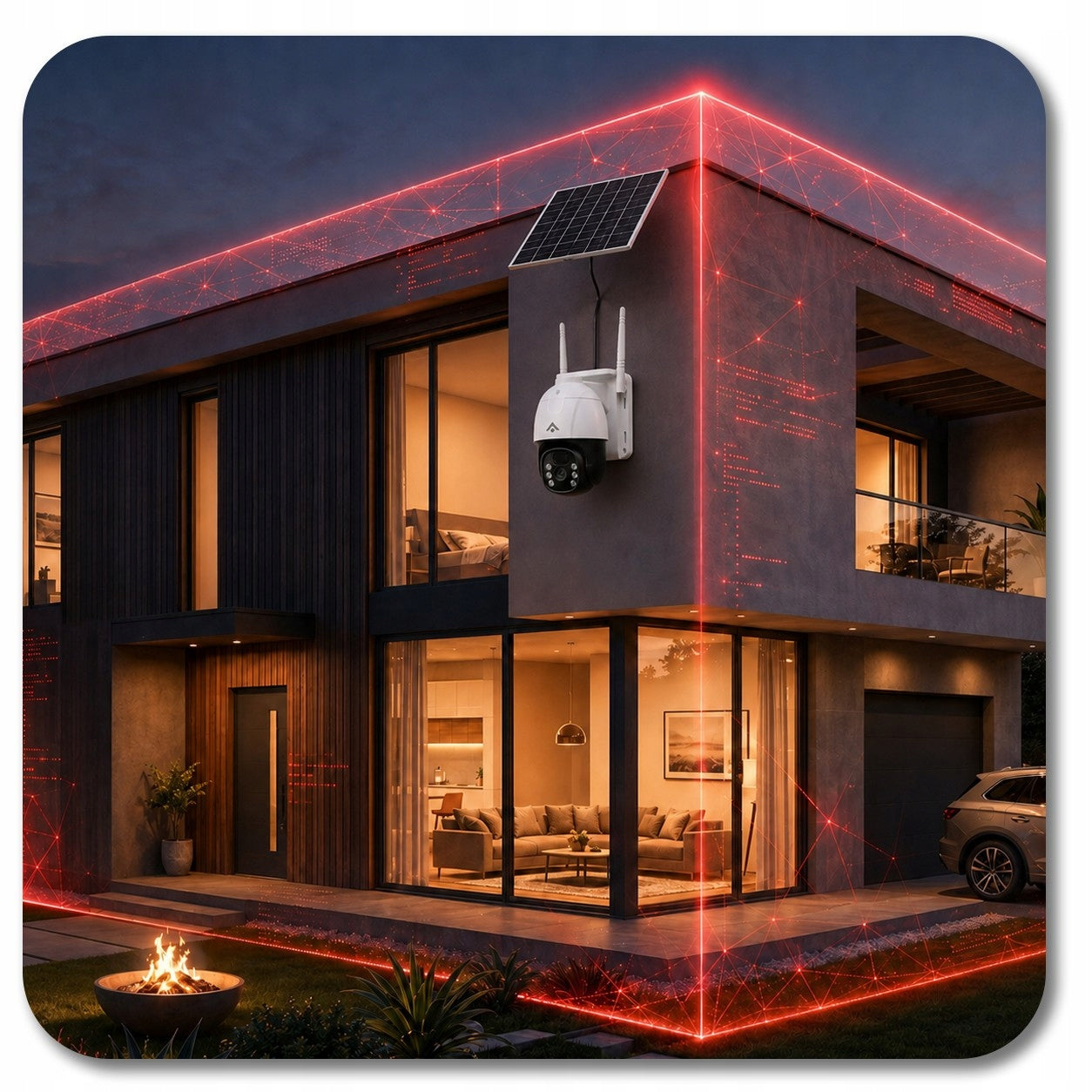 IP Camera Solar Outdoor Rotating 4G SIM IP65 3MPx Monitoring Without Cable Model zewnętrzna obrotowa 4G SIM 3 MPx