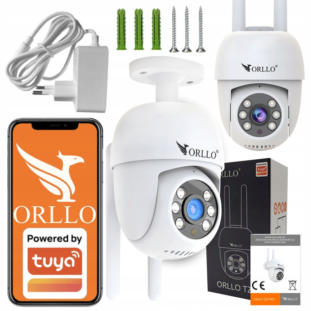 IP Camera WiFi Outdoor Rotating Wireless 4Mpx ORLLO TZ2 PRO +FREEBIE