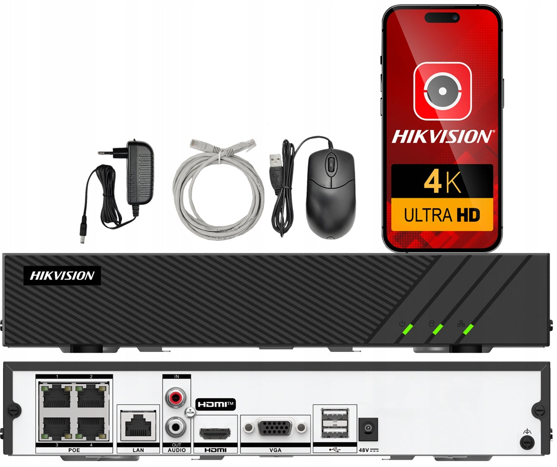 IP Recorder Hikvision DS-7604NI-Q1/4 4xPoE to 8MPx 4K App Preview