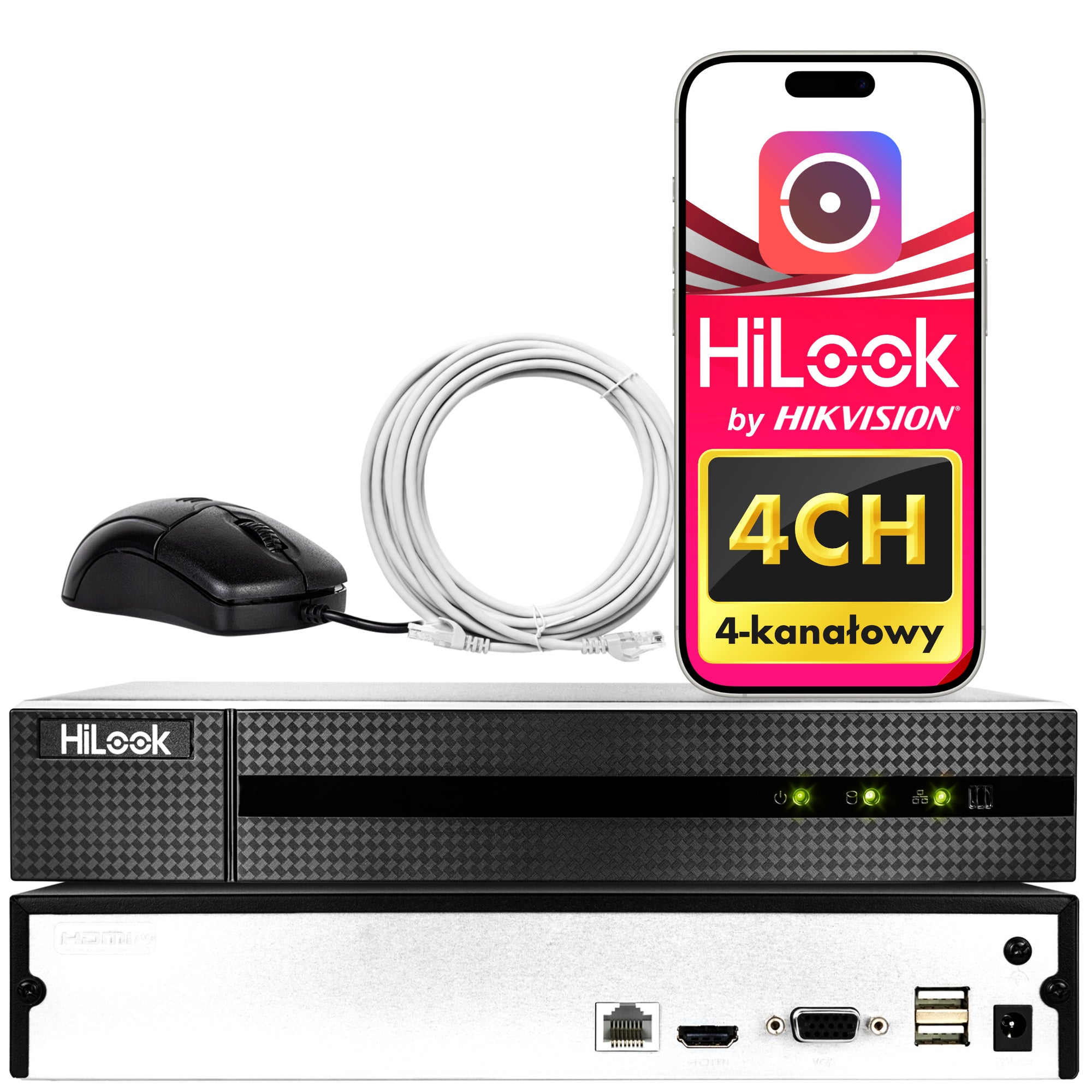 IP Recorder NVR-4CH-5MP 4 Channel Network 4K HiLook by Hikvision