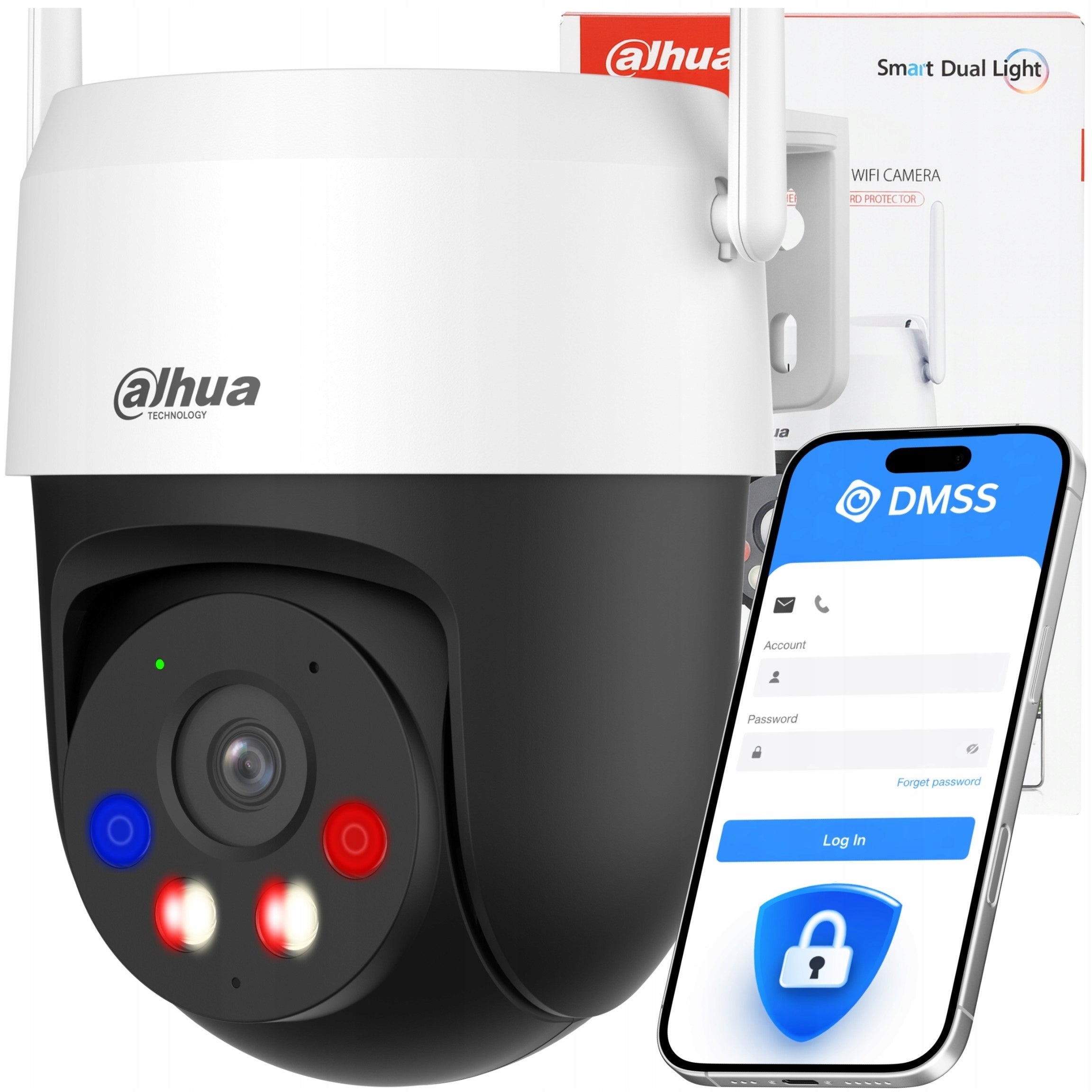 IP Rotating Camera Dahua P5AS-PV 5Mpx Wifi Active Deterrent Dual LED