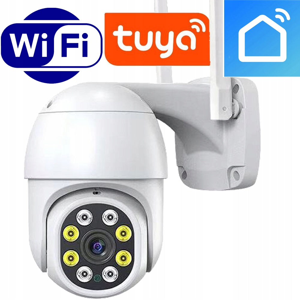 IP Rotating Camera RTX External 5MPx Tuya 2-way Audio SD Recording up to 256GB Batteries included no
