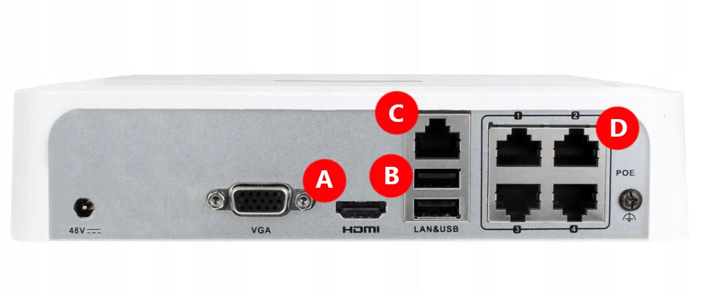 IP recorder NVR-4CH-H/4P 4x PoE up to 6Mpx + HDD 1TB HILOOK HIKVISION Manufacturer code NVR-4CH-H/4P+1TB Hilook by hikvision