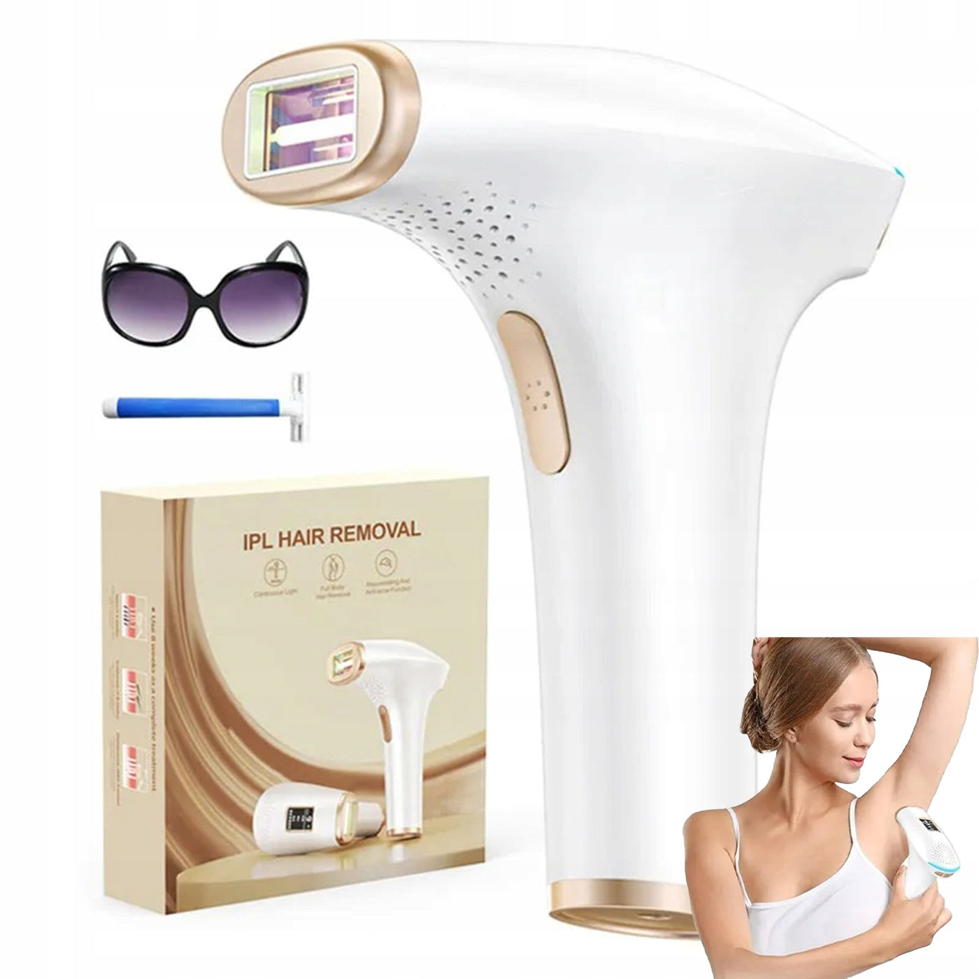 IPL Epilator 999k Flashes 3in1 Laser Hair Removal HR SC RA 9 Levels Brand no brand
