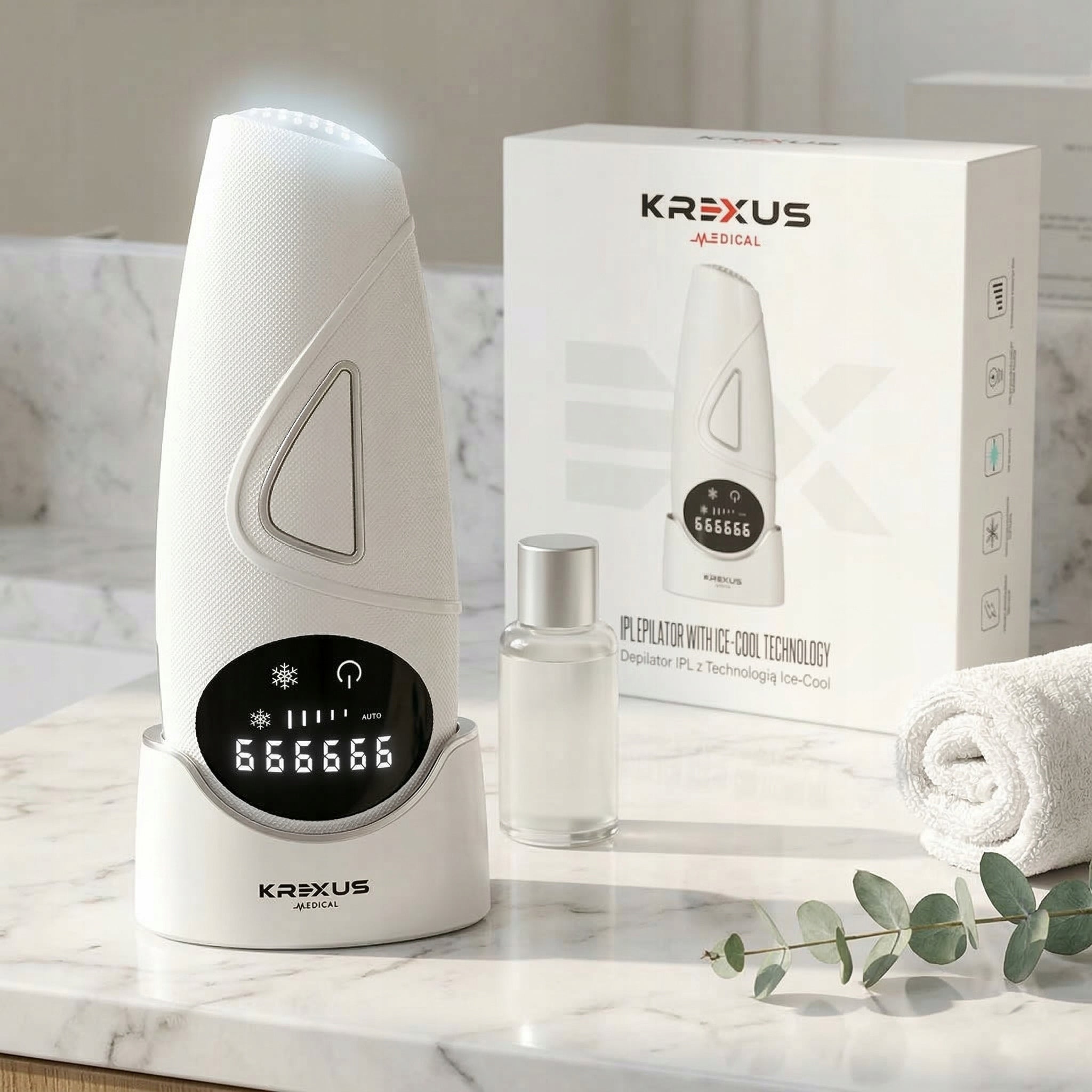 IPL Epilator Krexus EX9184 Ice Cool Painless Laser Body Bikini Face Manufacturer code EX9184