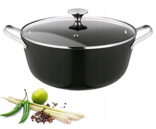 IRON POT Enameled LARGE 28cm Starke Pro Hanoi 5,6L INDUCTION GAS