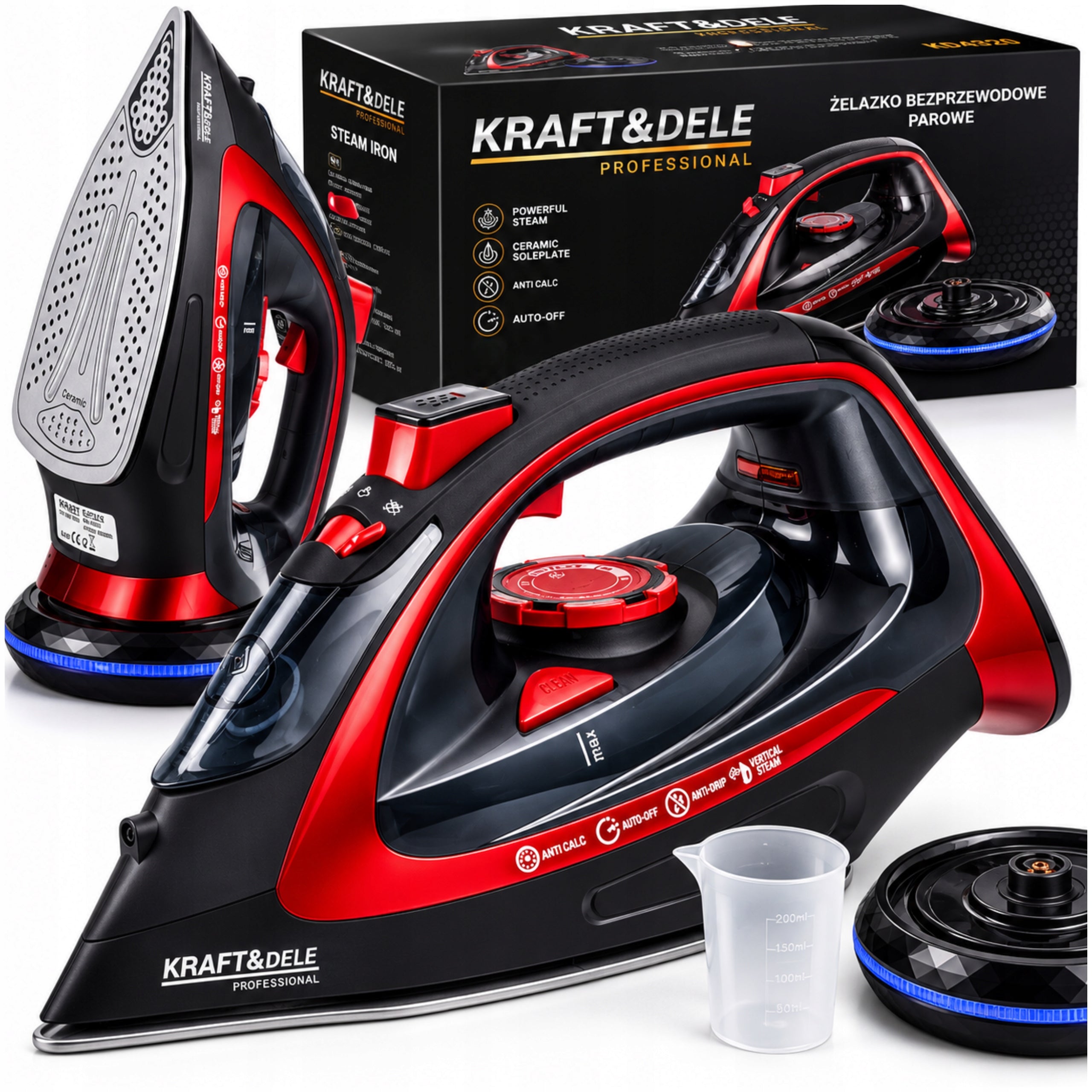 IRON WIRELESS STEAM HIGH POWER CERAMIC LED CHARGING STATION 2600W