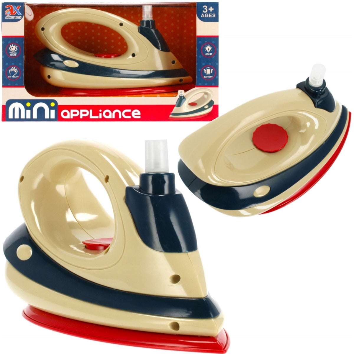 IRON WITH SPRINKLER FOR CHILDREN VIBRATES SOUNDS SMALL AGD
