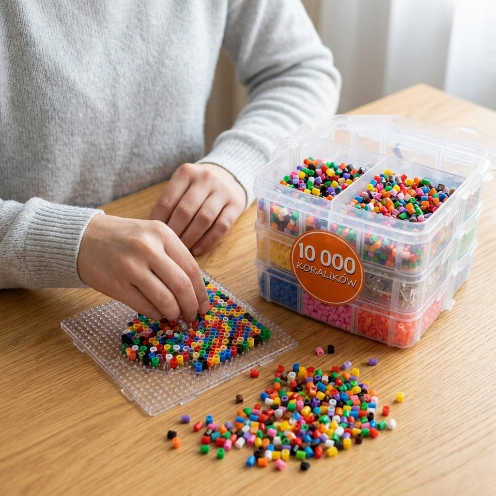 IRONING BEADS 10000 pcs TEMPLATES Suitcase XXL Case ACCESSORIES MIX Packaging status original