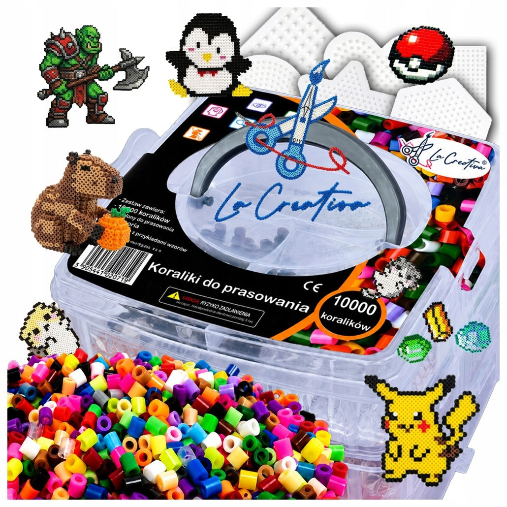 IRONING BEADS 10000 pcs TEMPLATES Suitcase XXL Case ACCESSORIES MIX