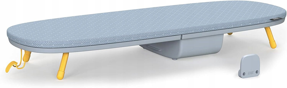 IRONING BOARD FOLDING ON TABLE WITH IRON COMPARTMENT GREY YELLOW Brand Pocket