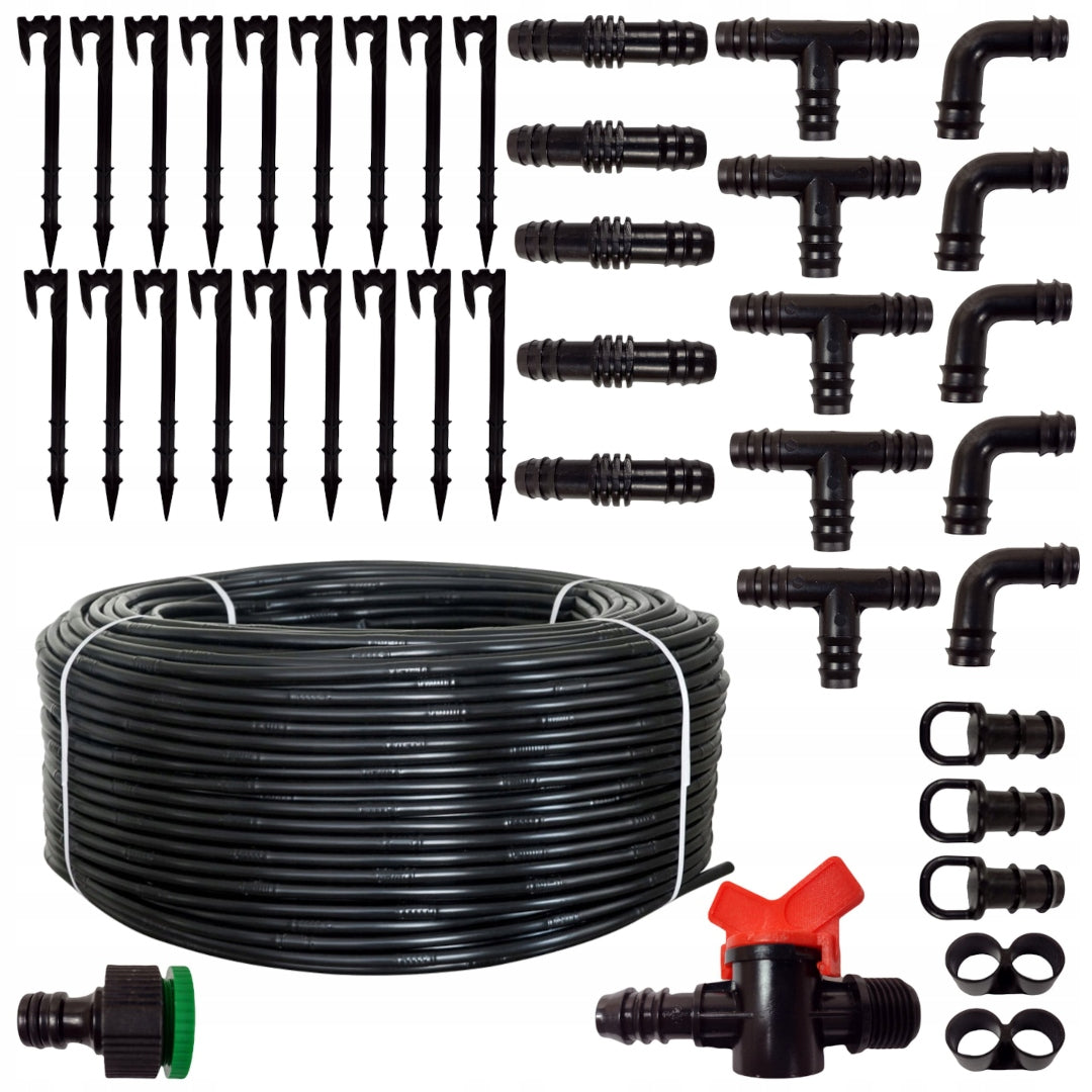 IRRIGATION KIT DRIP LINE DRIP PIPE WATER HOSE 50M 40 el. Manufacturer code S12001