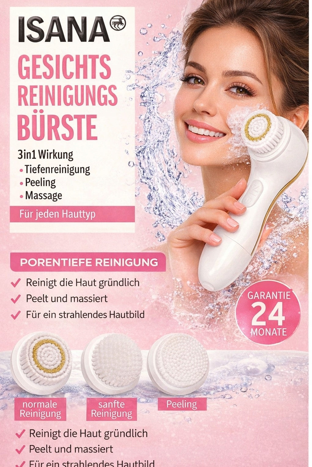 ISANA FACIAL CLEANSING BRUSH Packaging status original