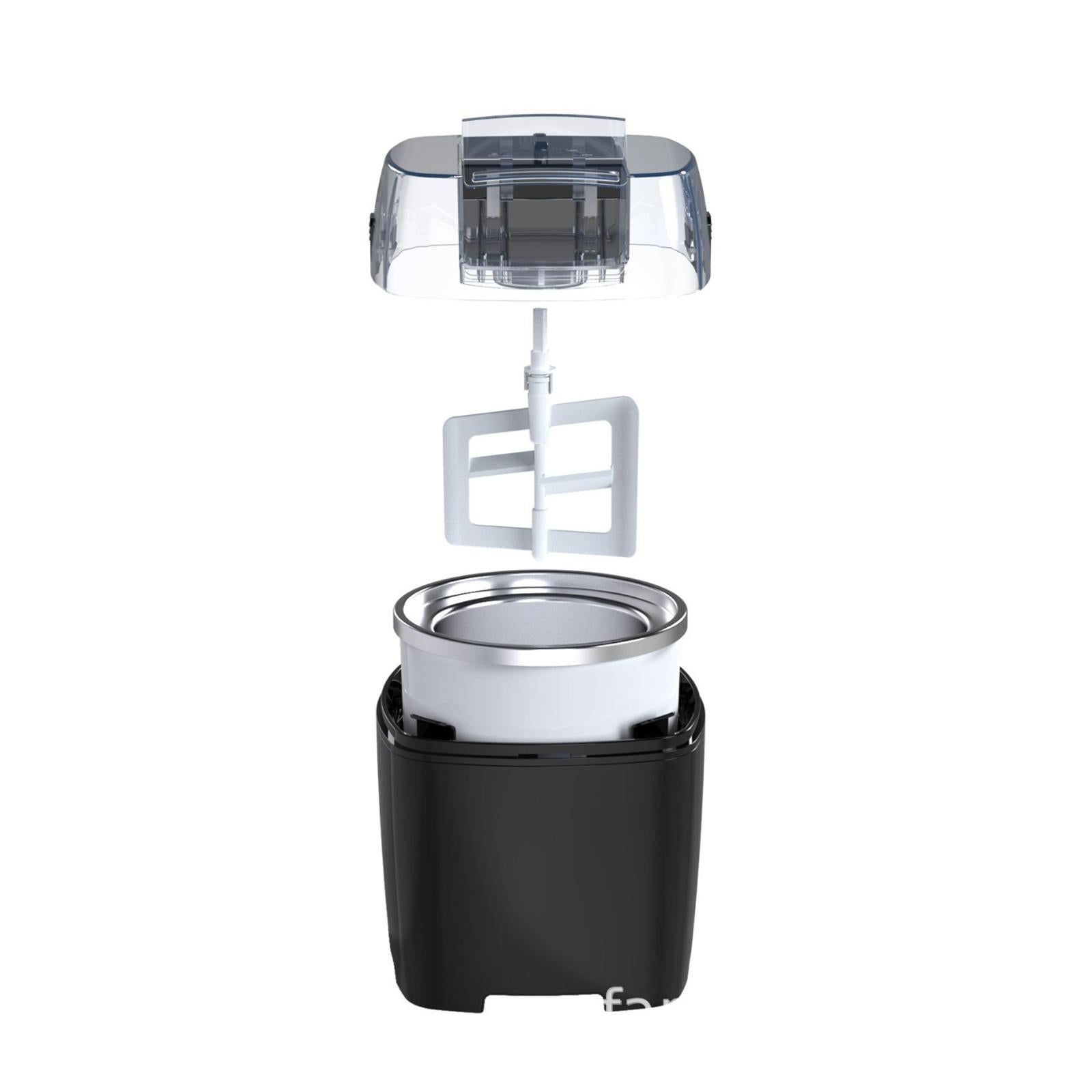 Ice Cream Maker 1500ml Capacity Space Saving Mini Kitchen Appliance Black Packaging status original