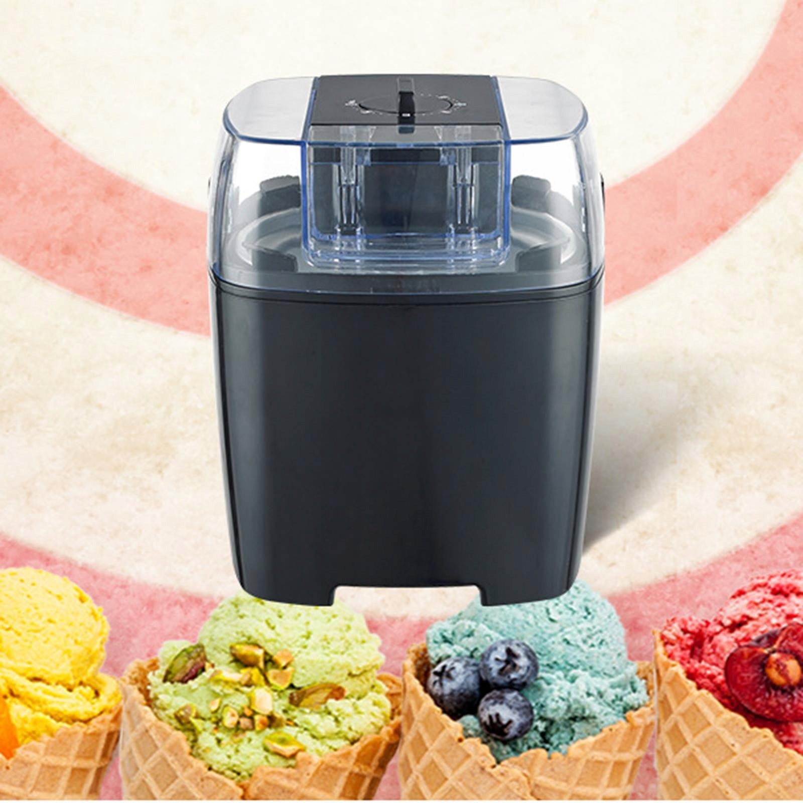 Ice Cream Maker 1500ml Capacity Space Saving Mini Kitchen Appliance Black