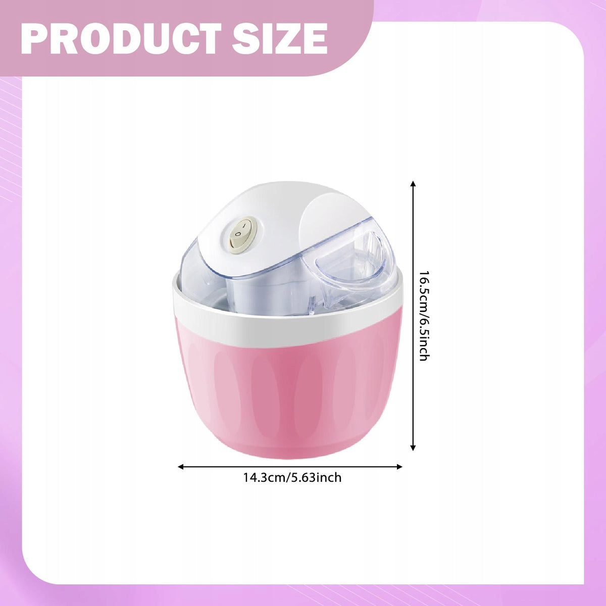 Ice Cream Maker Dessert Maker 500ml Slush Machine Household Easy Pink White Packaging status original