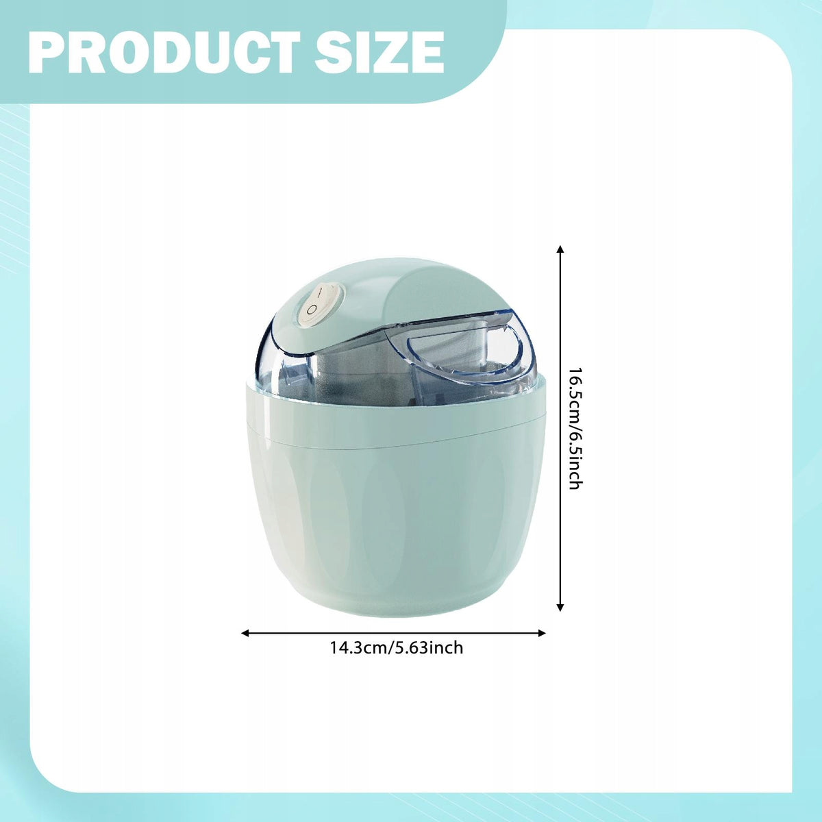 Ice Cream Maker Dessert Maker 500ml Slush Machine Household Easy to Blue Packaging status original
