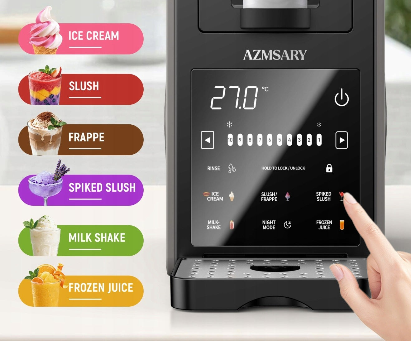 Ice Cream and Granite Machine 2,5L Azmsary FS-306 6 LED Programs Manufacturer code FS306