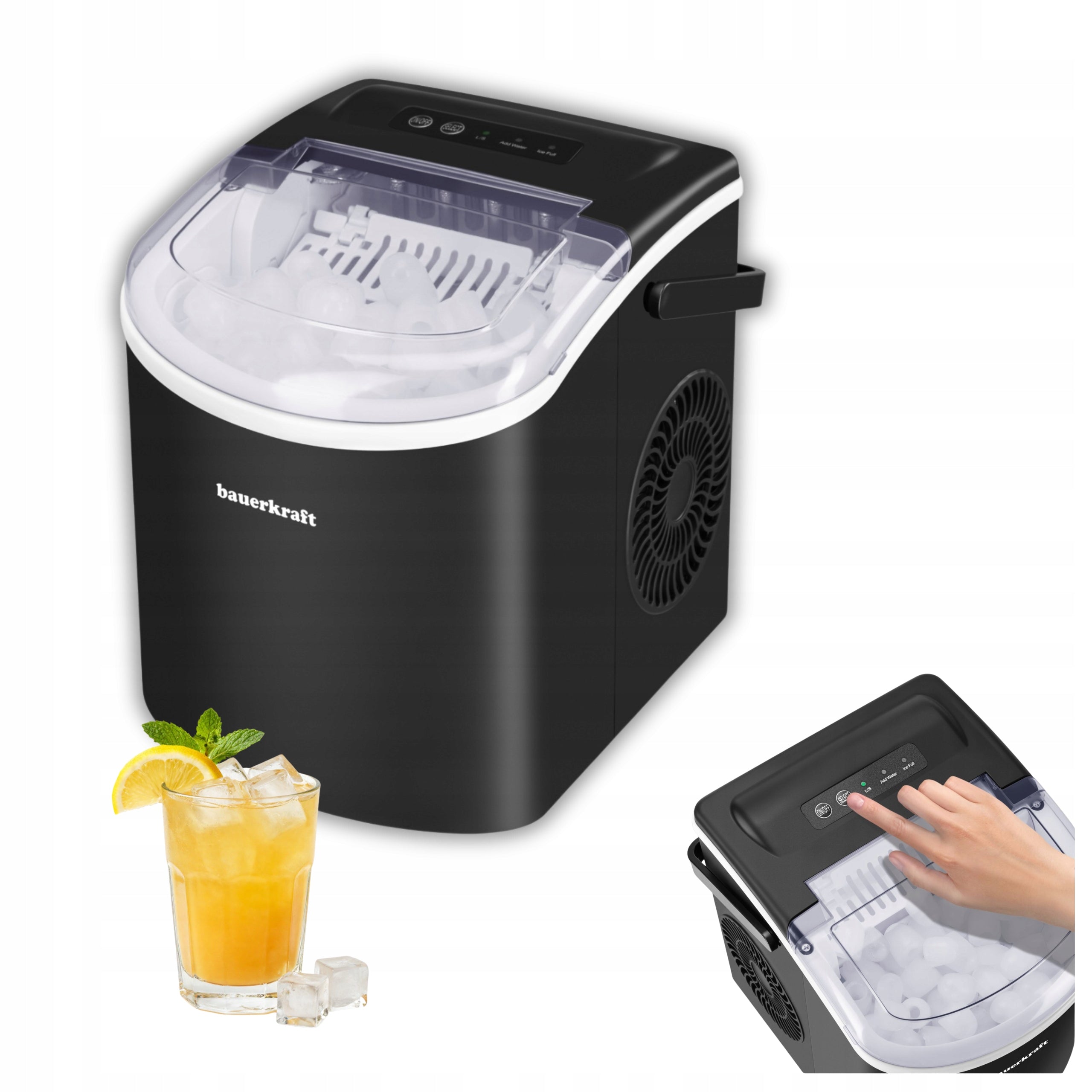 Ice Cube Maker Automatic Quiet Efficient12kg/24h Small Portable