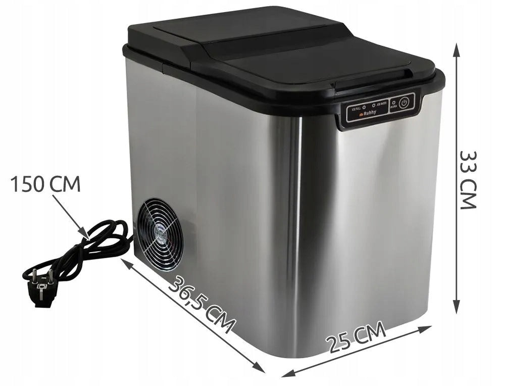 Ice Maker 12kg Daily 2.2L Homemade Cube Machine Brand Ruhhy