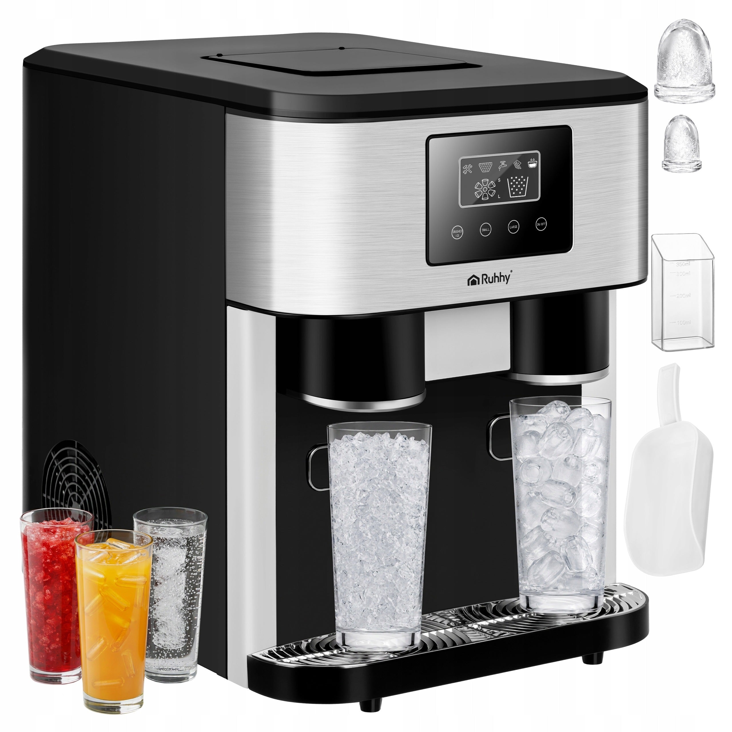 Ice Maker Crusher 3in1 Cube Machine Distributor Ice 15kg 24h