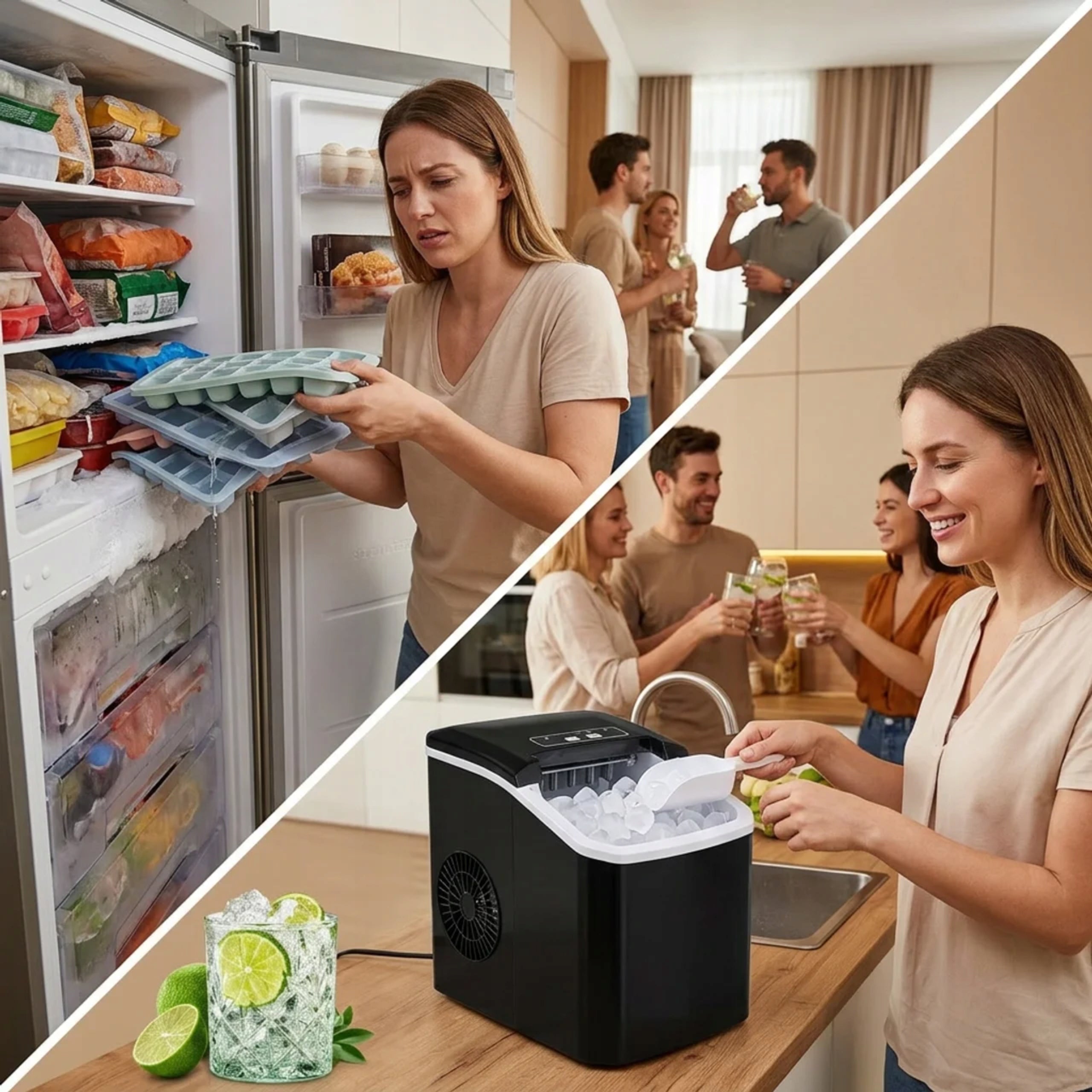 Ice Maker Home Countertop Machine Fast Capacity 12kg per Day Manufacturer code Kostkarka do Lodu Maszyna do Wytwarzania Lodu