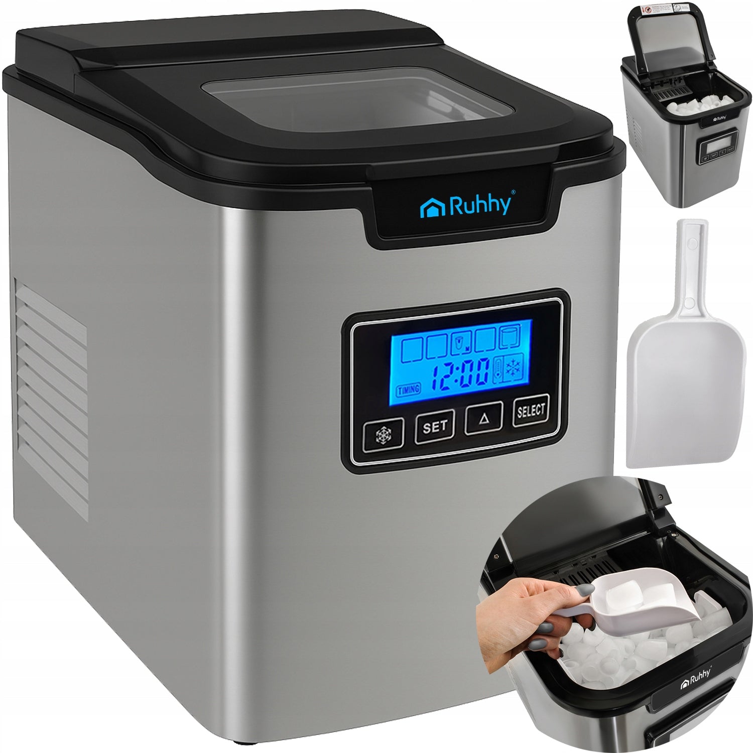 Ice Maker Household Machine 12kg Cubes 24h Express Ice Distributor