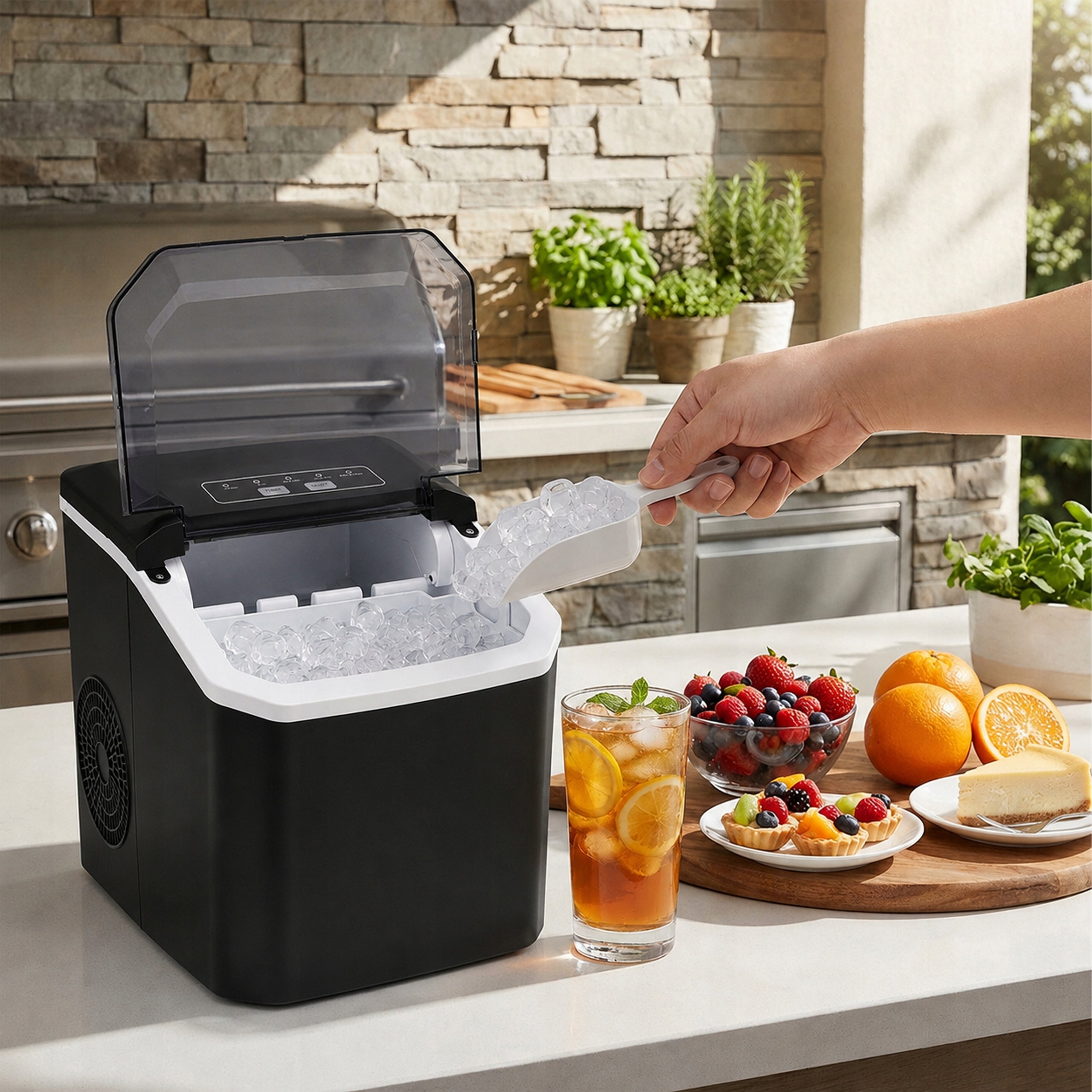 Ice Maker Ice Machine 12kg Homemade Cube Machine Express Ice Packaging status original