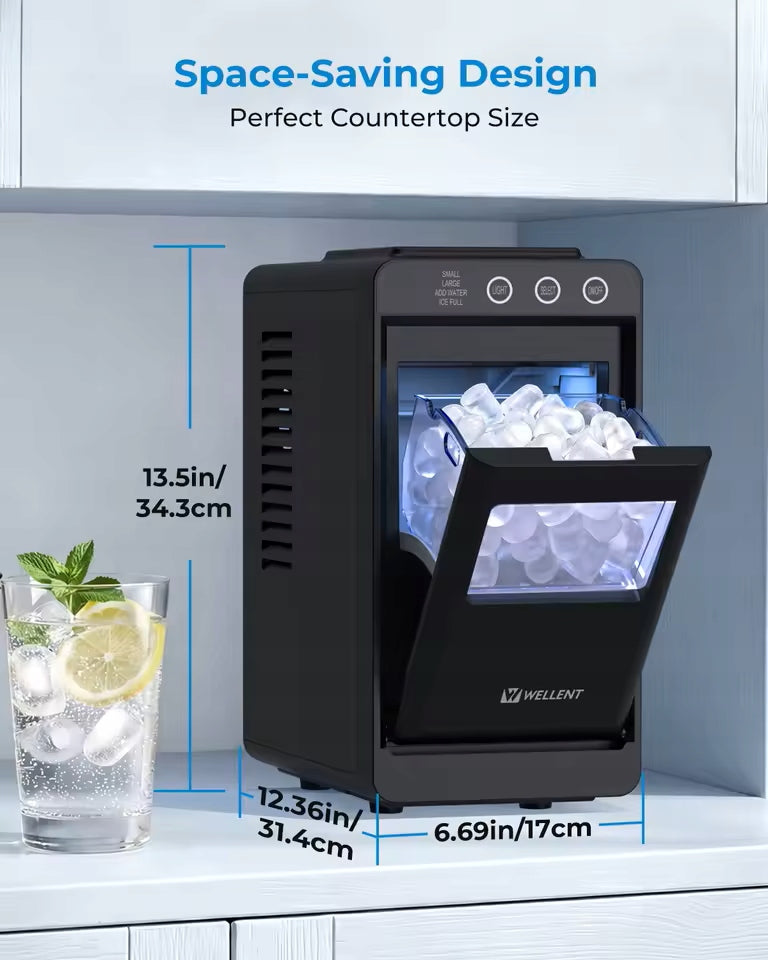 Ice Maker Portable Black LED 12 kg/24 h E4597 Wellent Brand no brand