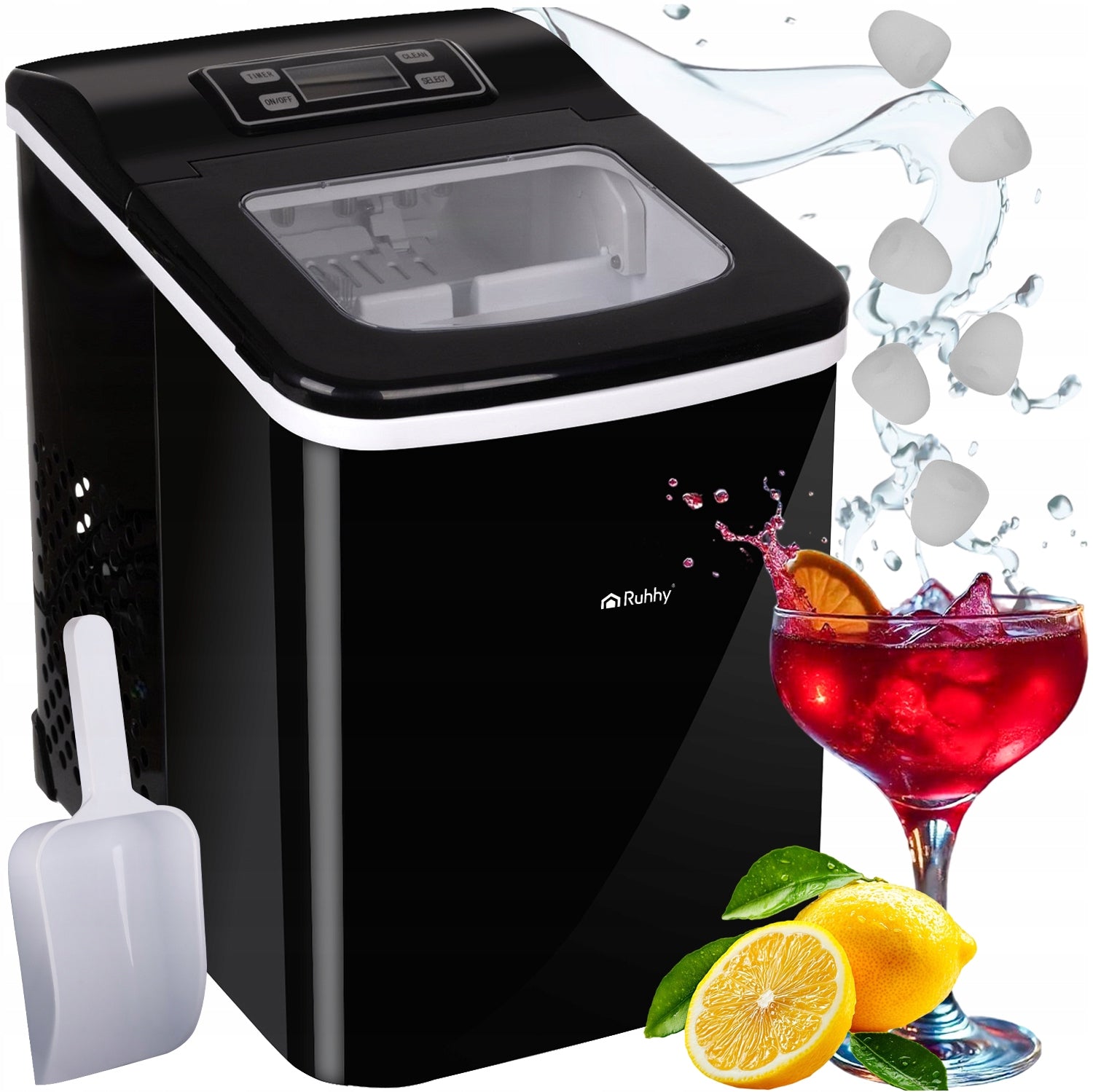 Ice Maker Ruhhy Homemade Cube Machine Express Ice 12kg Display