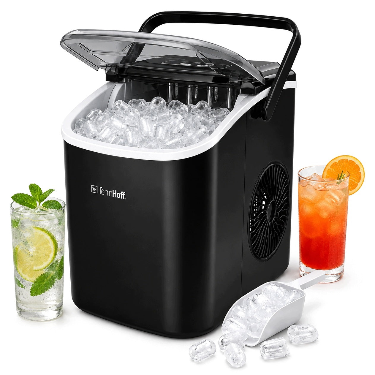 Ice Maker Self Cleaning Efficient Fast Quiet Machine + Spatula