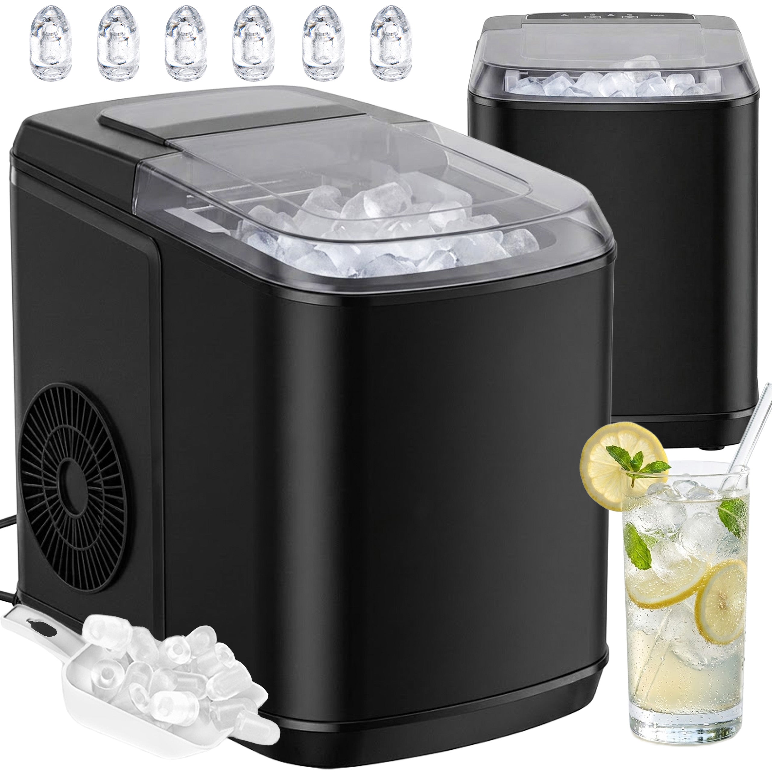 Ice Maker Viben BulletFrost Electric Home Mala Black 100 W Manufacturer code Kostkarka Do Lodu Viben BulletFrost Wydajna