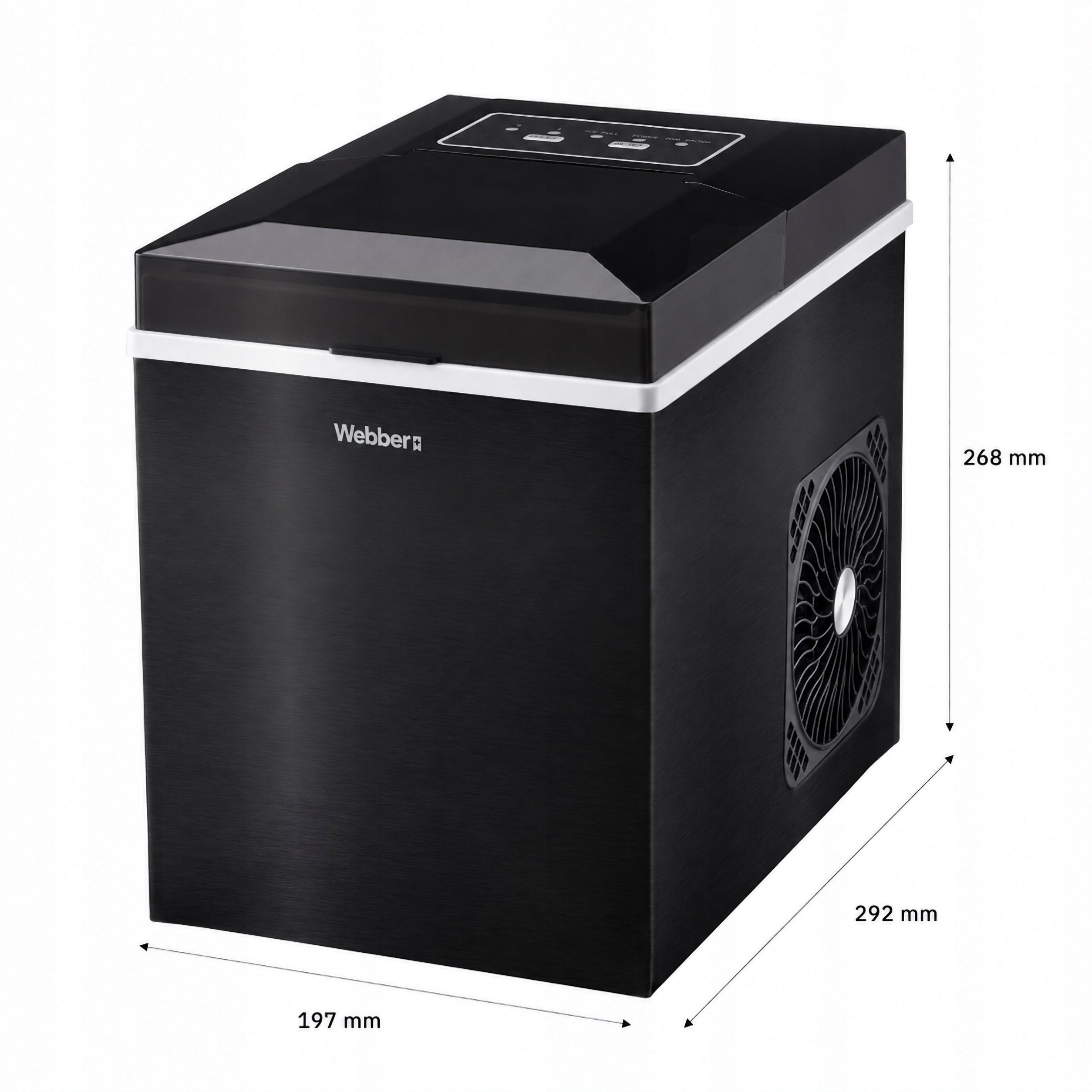 Ice Maker WEBBER Homemade Cube Machine 10kg 165W Express Ice Manufacturer code 05IM-003BL