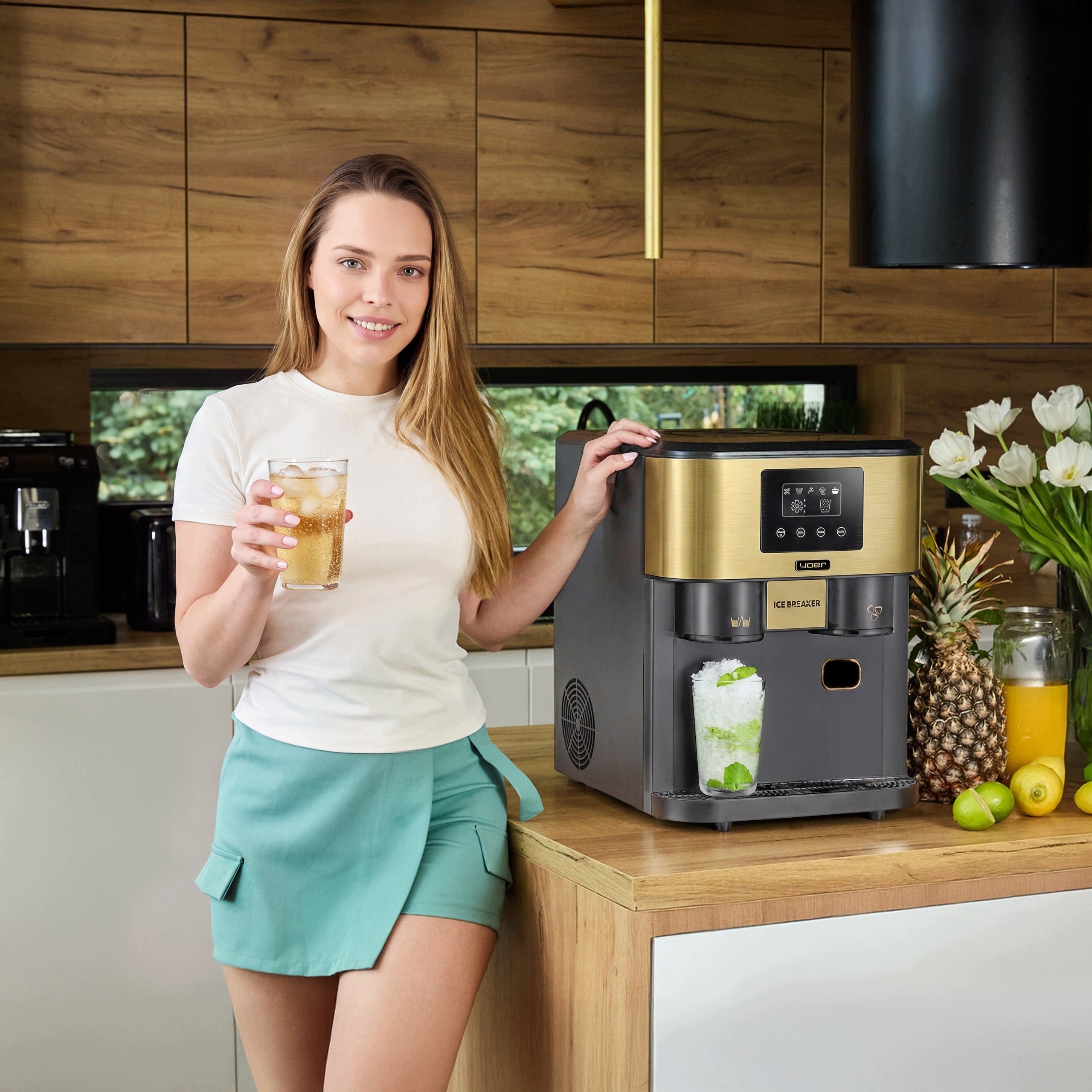 Ice Maker Yoer 3in1 Water Dispenser Crusher 380W 18kg/24h Manufacturer code IMW03G