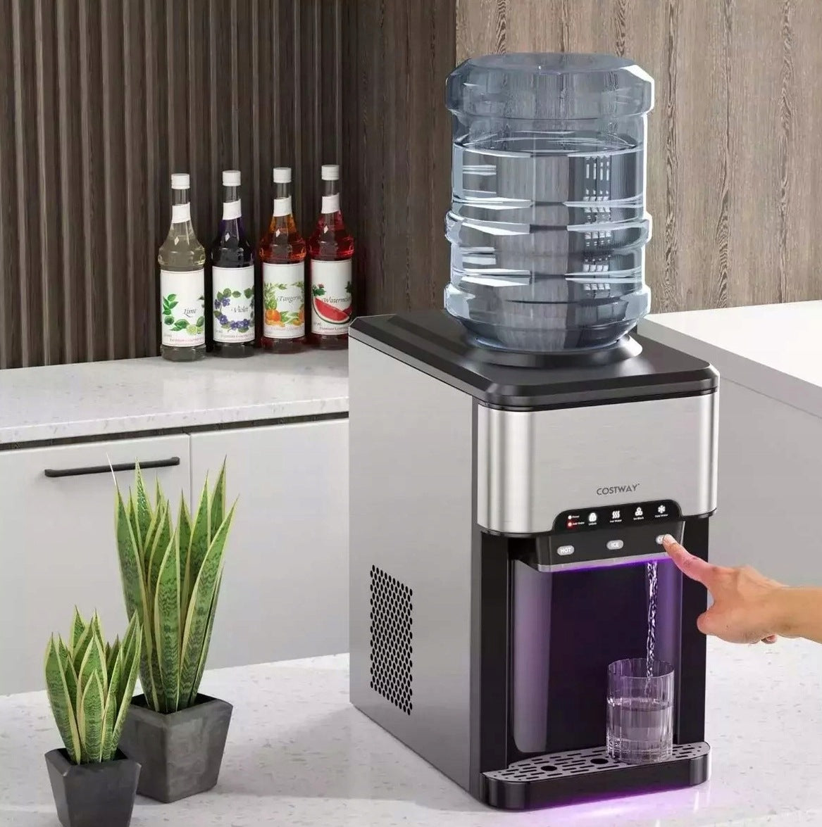 Ice Maker and Water Dispenser Infuser ES10486DE-SL 3 in 1 Silver Brand no brand