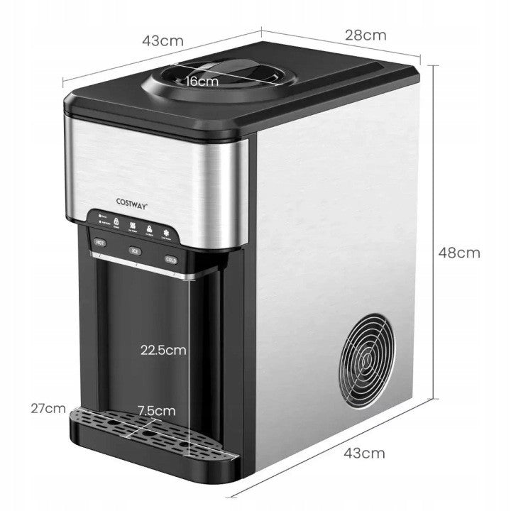 Ice Maker and Water Dispenser Infuser ES10486DE-SL 3 in 1 Silver Manufacturer code COSTWAY