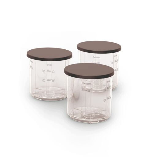 Ice cream containers TEFAL Dolci XF60W0F0 Tritan, 480 ml 3 pieces