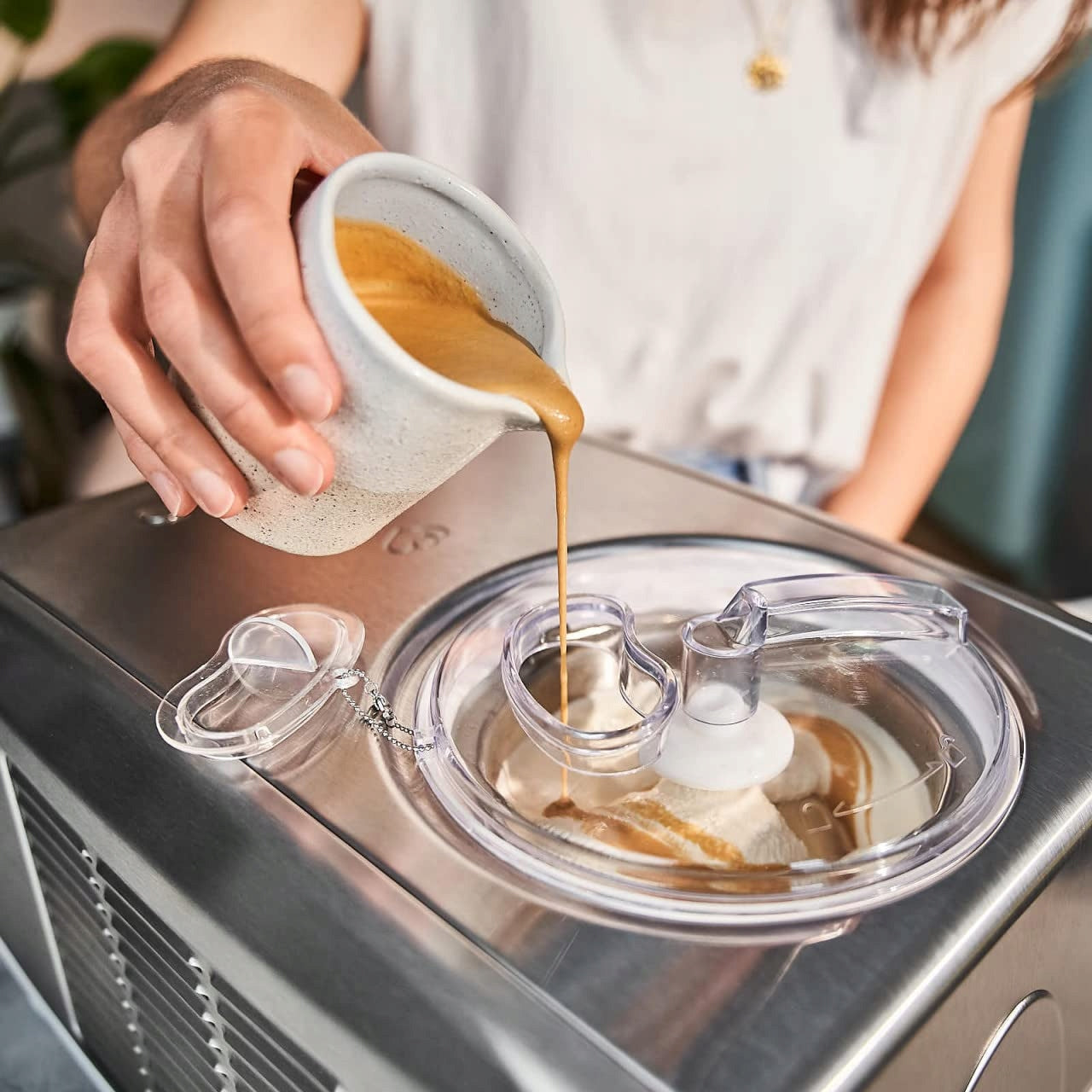 Ice cream machine Springlane Emma 1.5l 150W self-cooling stainless steel Brand Springlane