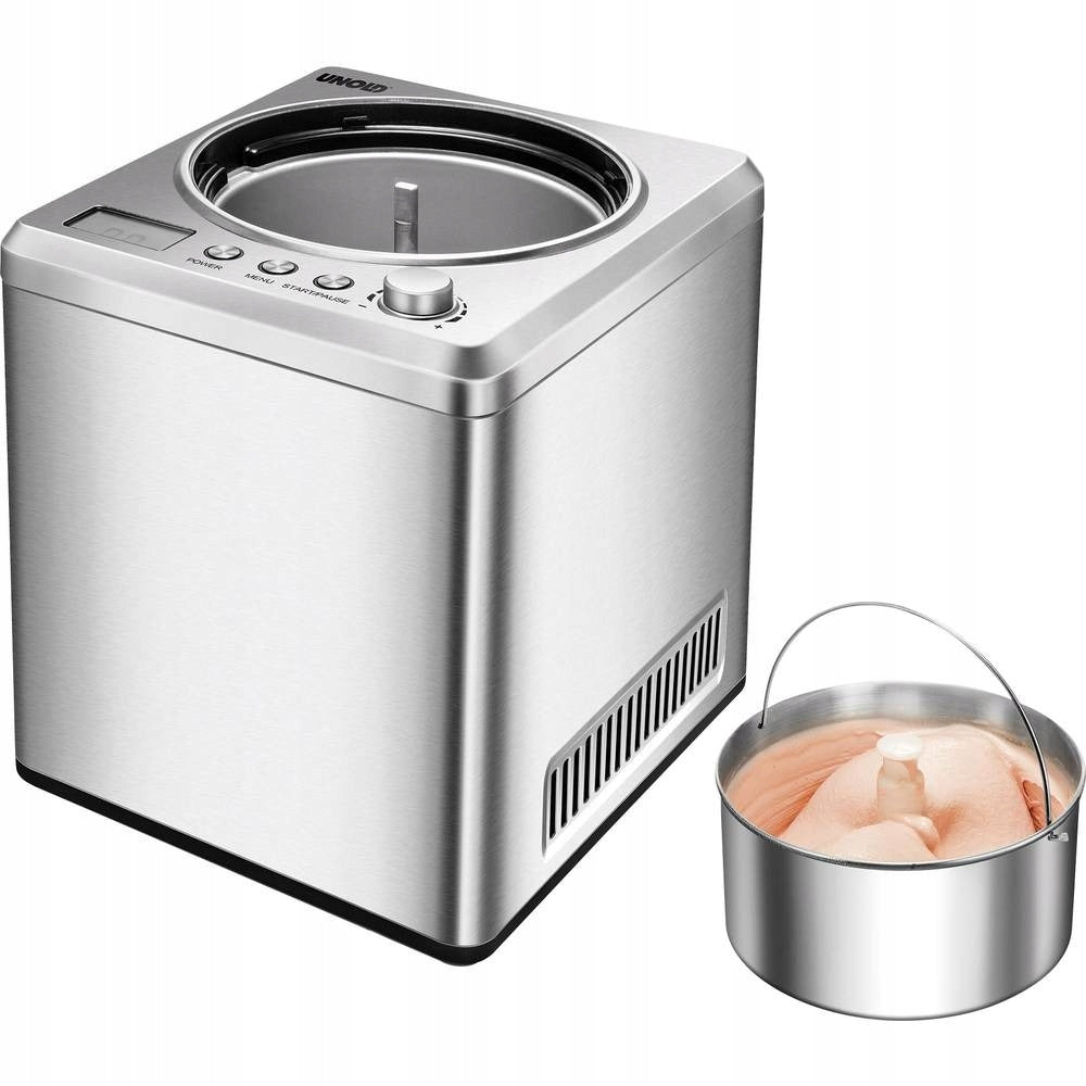 Ice cream machine Unold Exlusiv 48872 silver Additional features Łatwy do czyszczenia, Wbudowany wyświetlacz