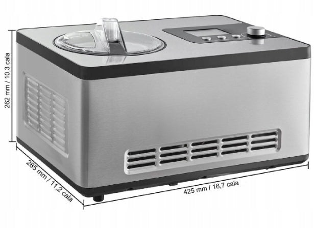 Ice cream machine sorbet automatic 2L compressor quiet strong stainless Brand no brand