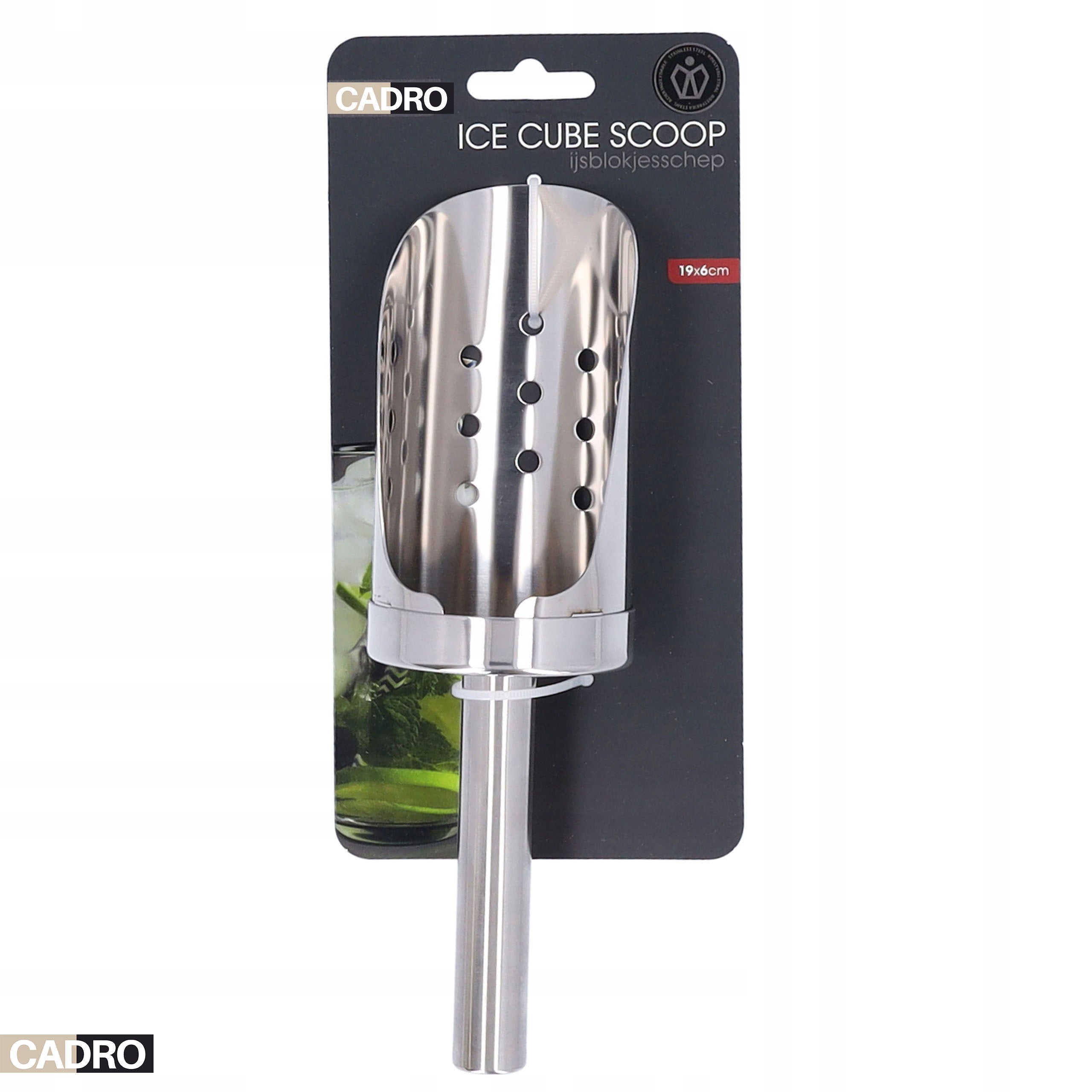 Ice cube paddle shovel spoon stainless steel gloss 19 cm Manufacturer code Łopatka do kostek lodu stal nierdzewna 19 cm