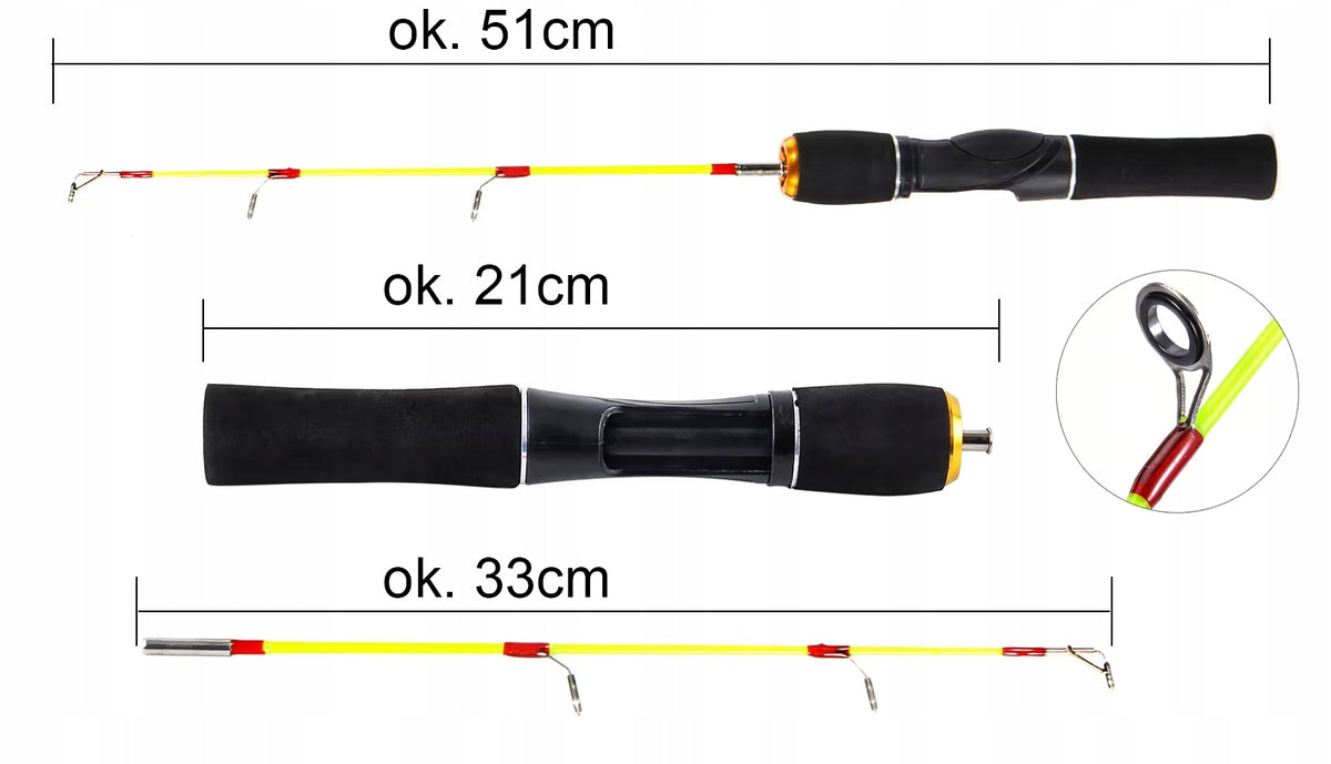 Ice fishing rod Heavy Winter ICE 51cm EVA strong for spinners Brand no brand