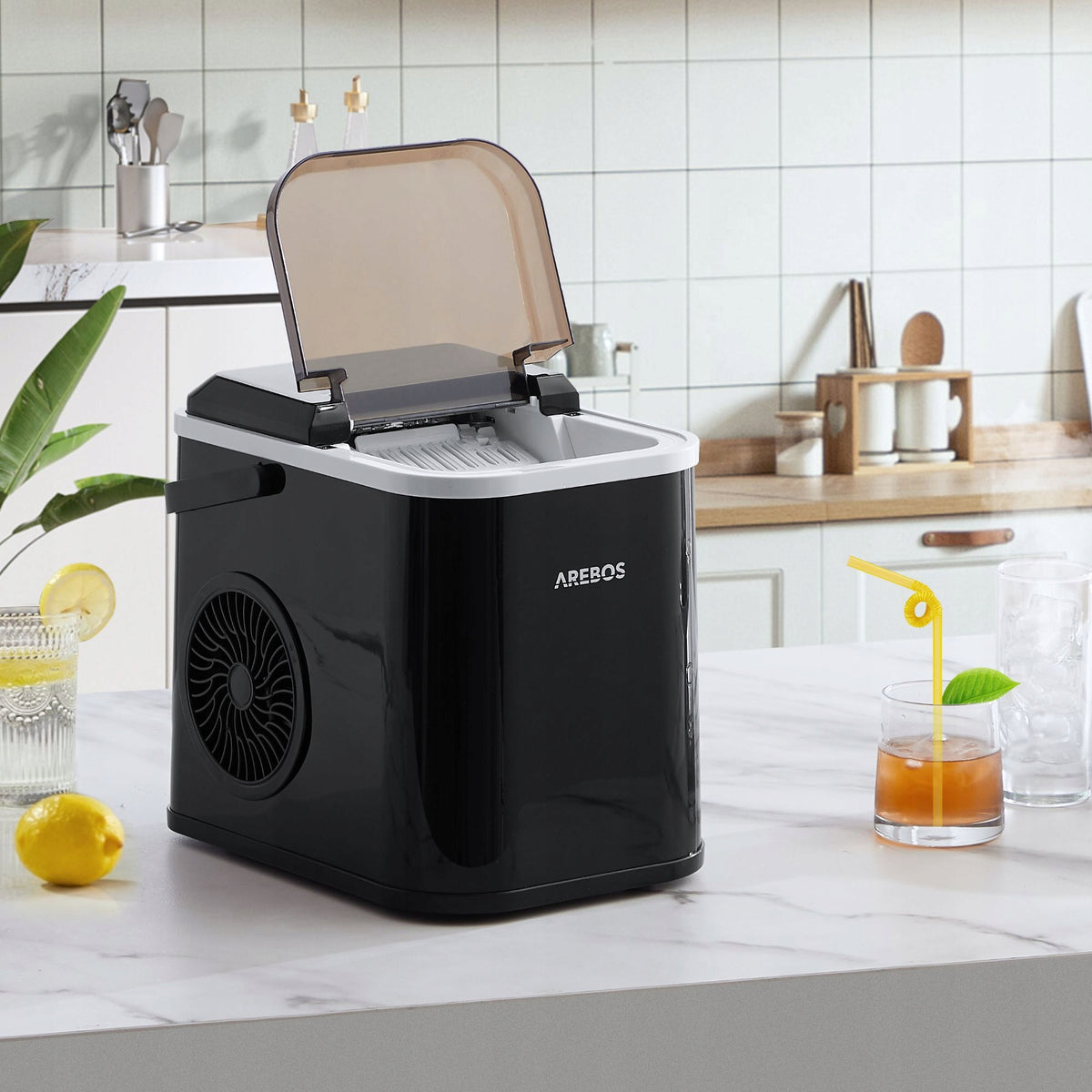 Ice maker Arebos AR-HE-EM11B black 120 W Dominant color black