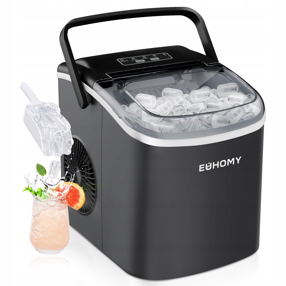 Ice maker EUHOMY DE-IM06D-08G black 90 W 12kg/24h