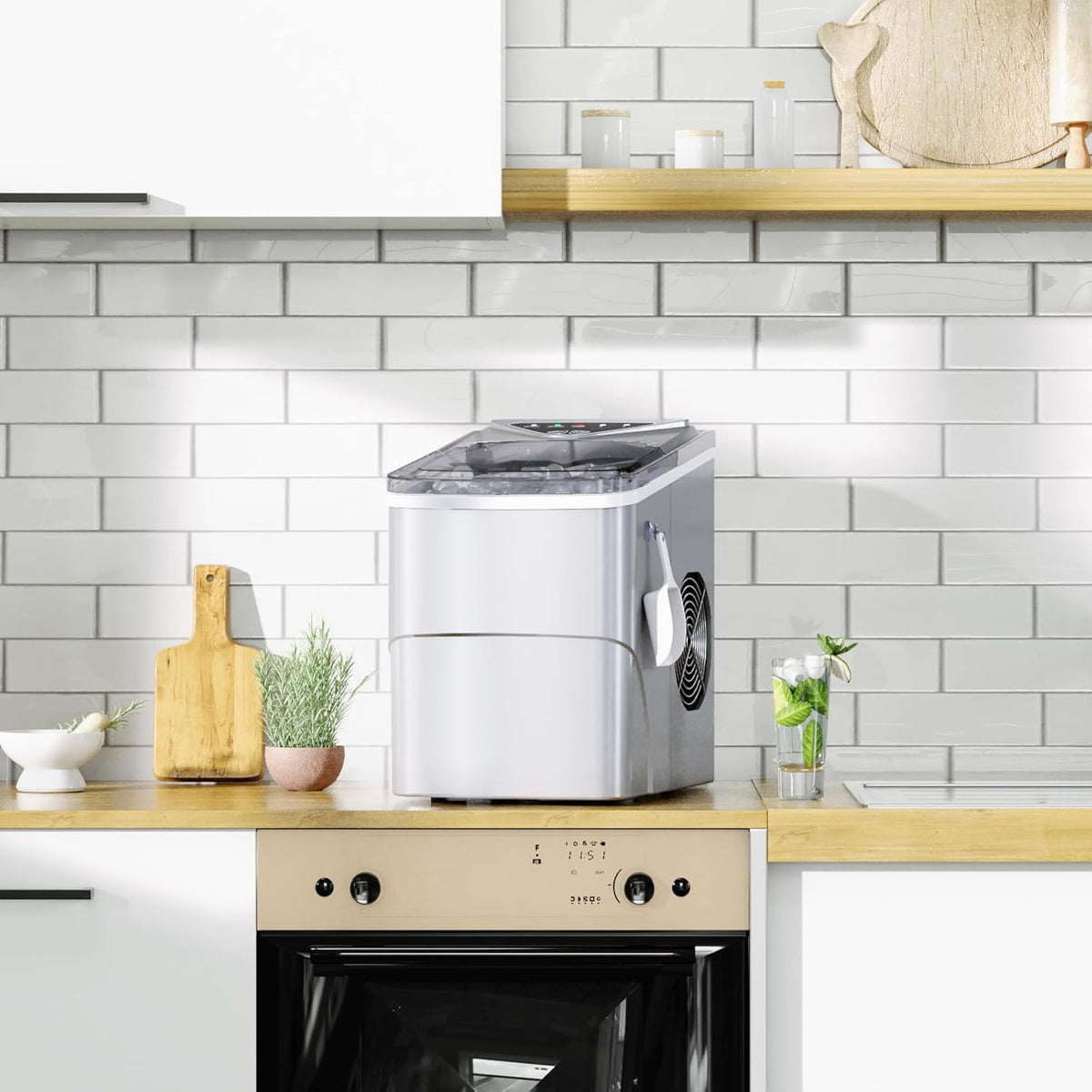 Ice maker Fooing HZB-12B-S silver Brand Fooing